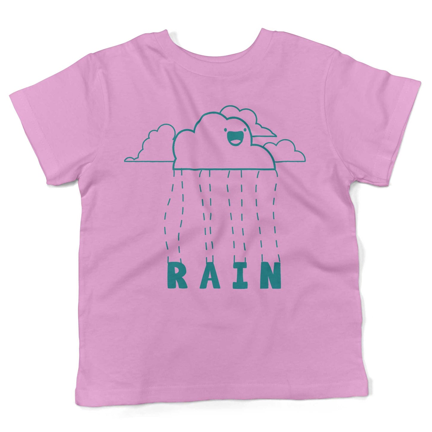 Happy When It Rains Toddler Shirt-Organic Pink-2T