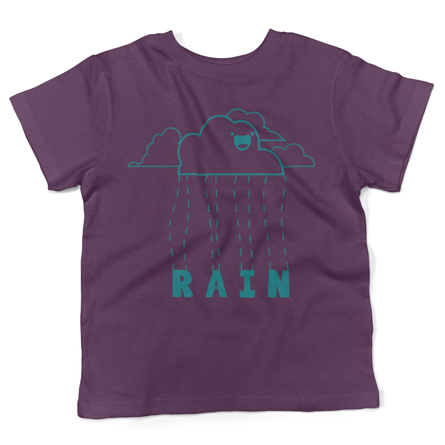 Happy When It Rains Toddler Shirt-Organic Purple-2T