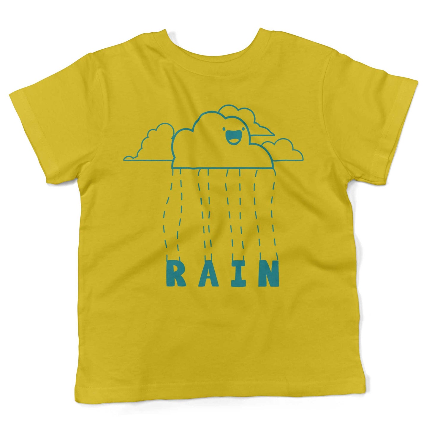 Happy When It Rains Toddler Shirt-Sunshine Yellow-2T