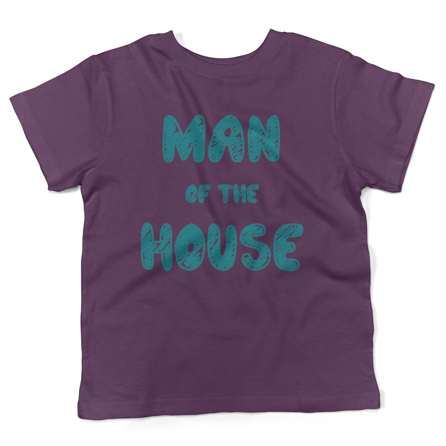 Man Of The House Toddler Shirt-Organic Purple-2T