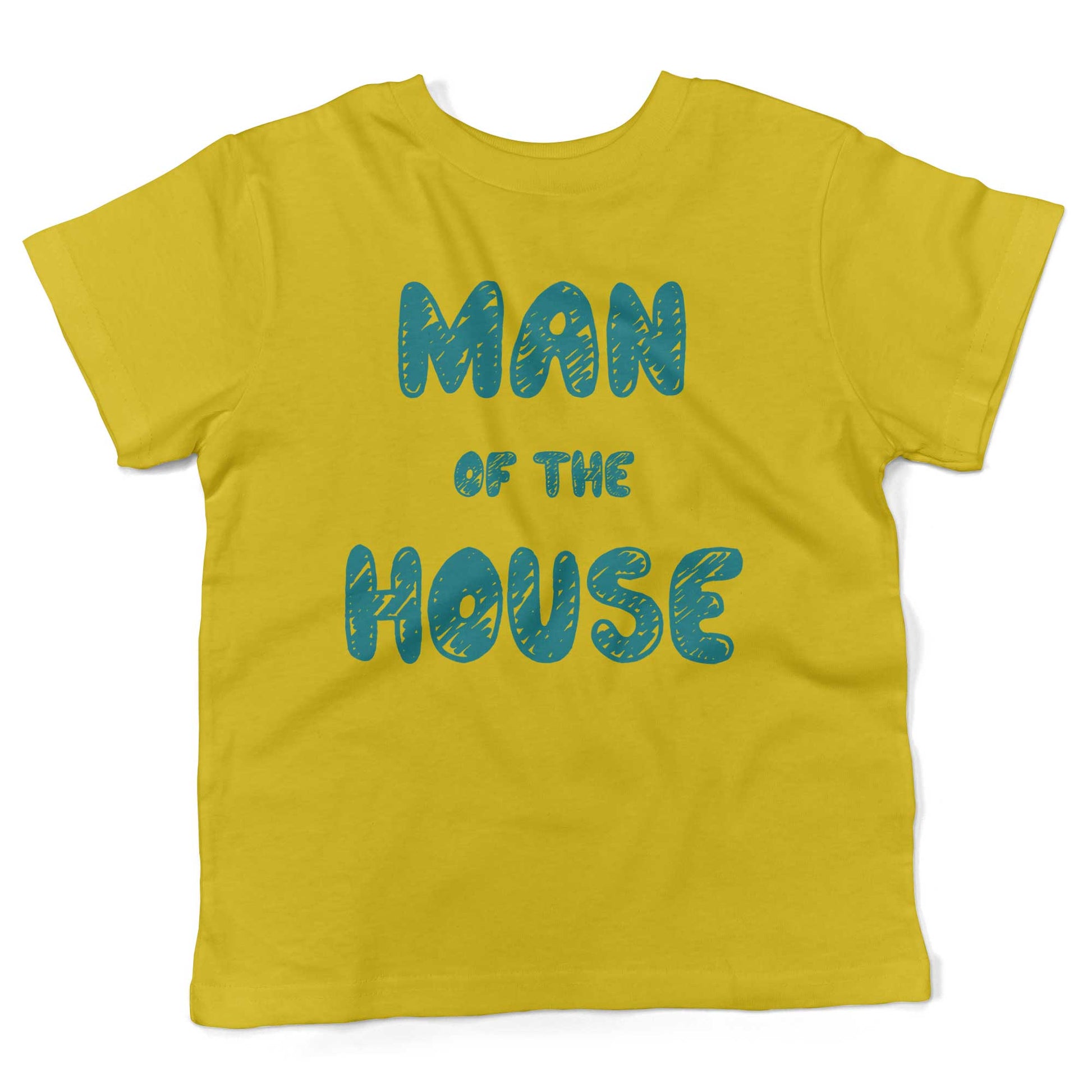 Man Of The House Toddler Shirt-Sunshine Yellow-2T