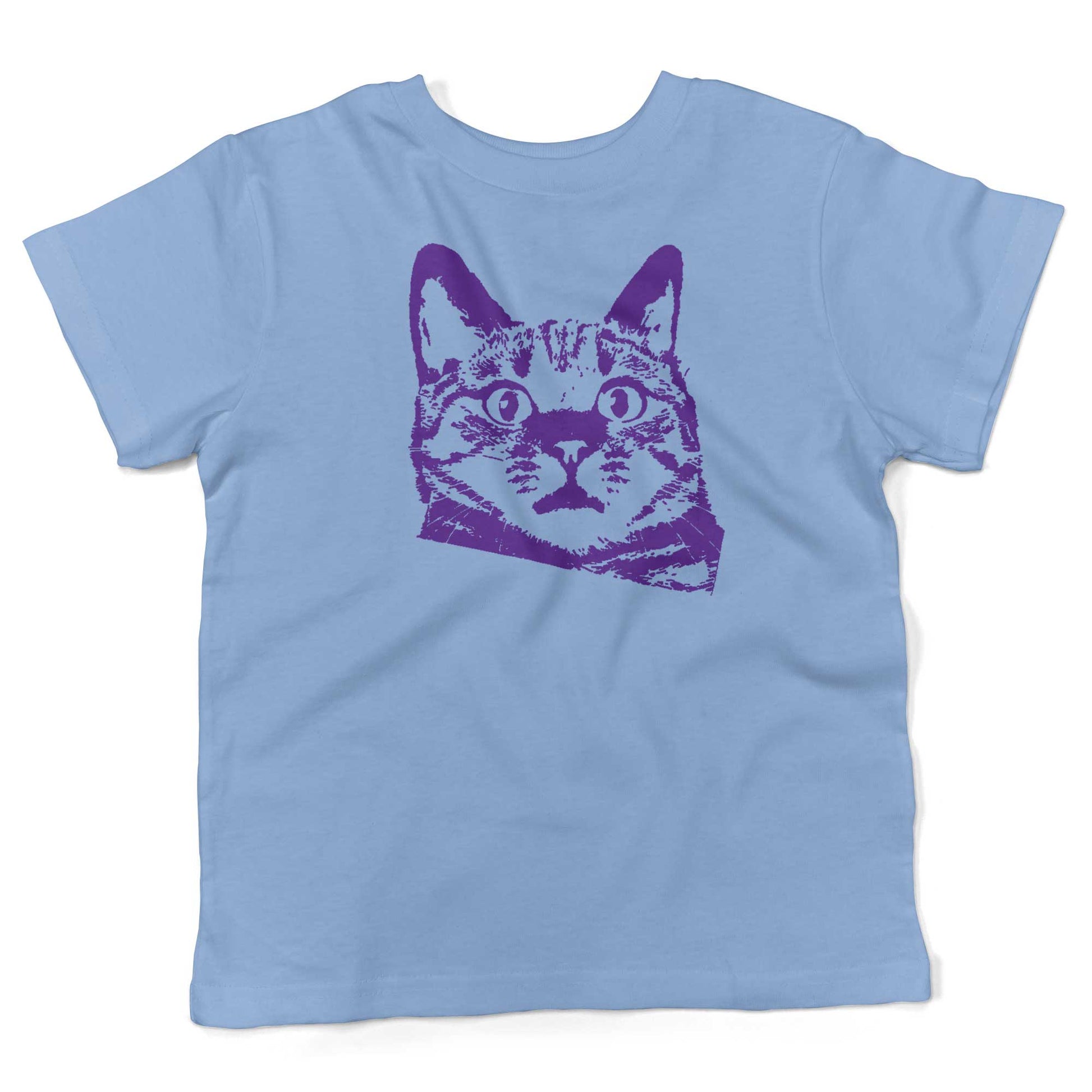 Funny Cat Toddler Shirt-Organic Baby Blue-2T