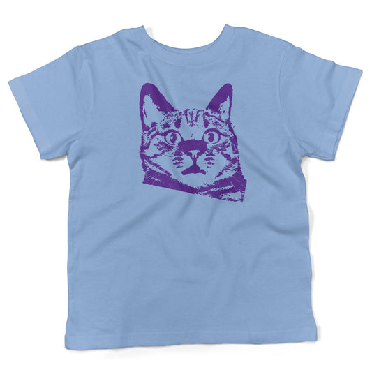 Funny Cat Toddler Shirt-Organic Baby Blue-2T