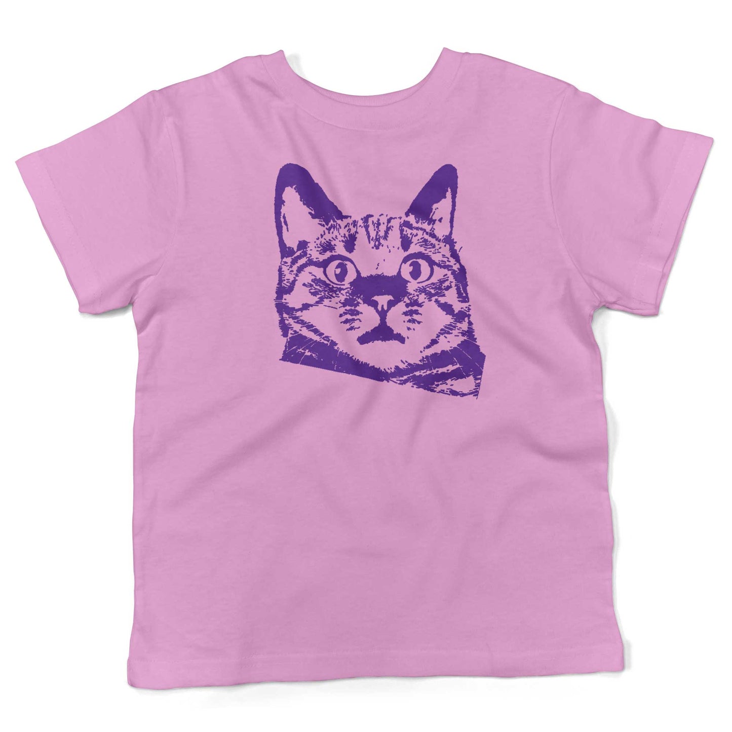 Funny Cat Toddler Shirt-Organic Pink-2T