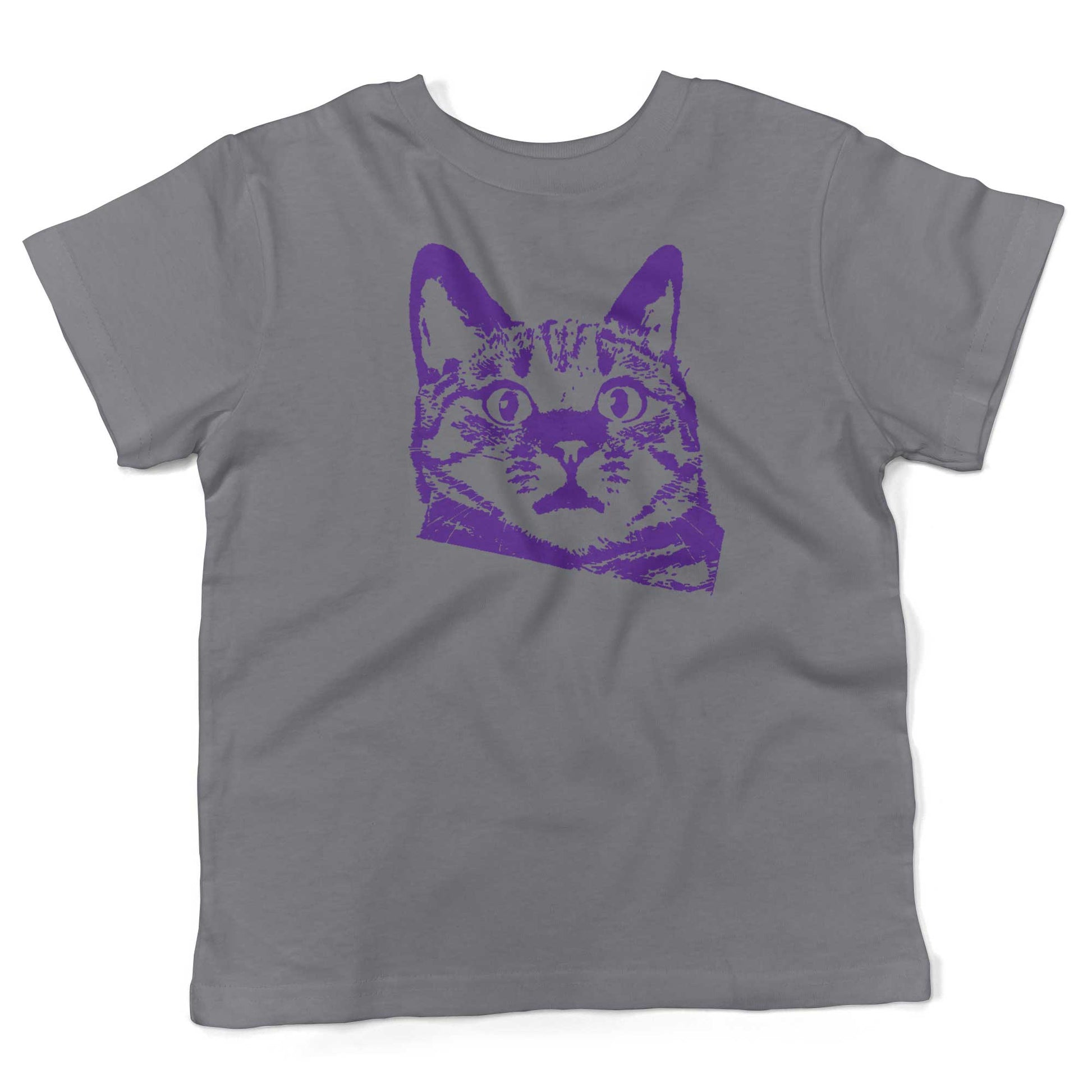 Funny Cat Toddler Shirt-Slate-2T