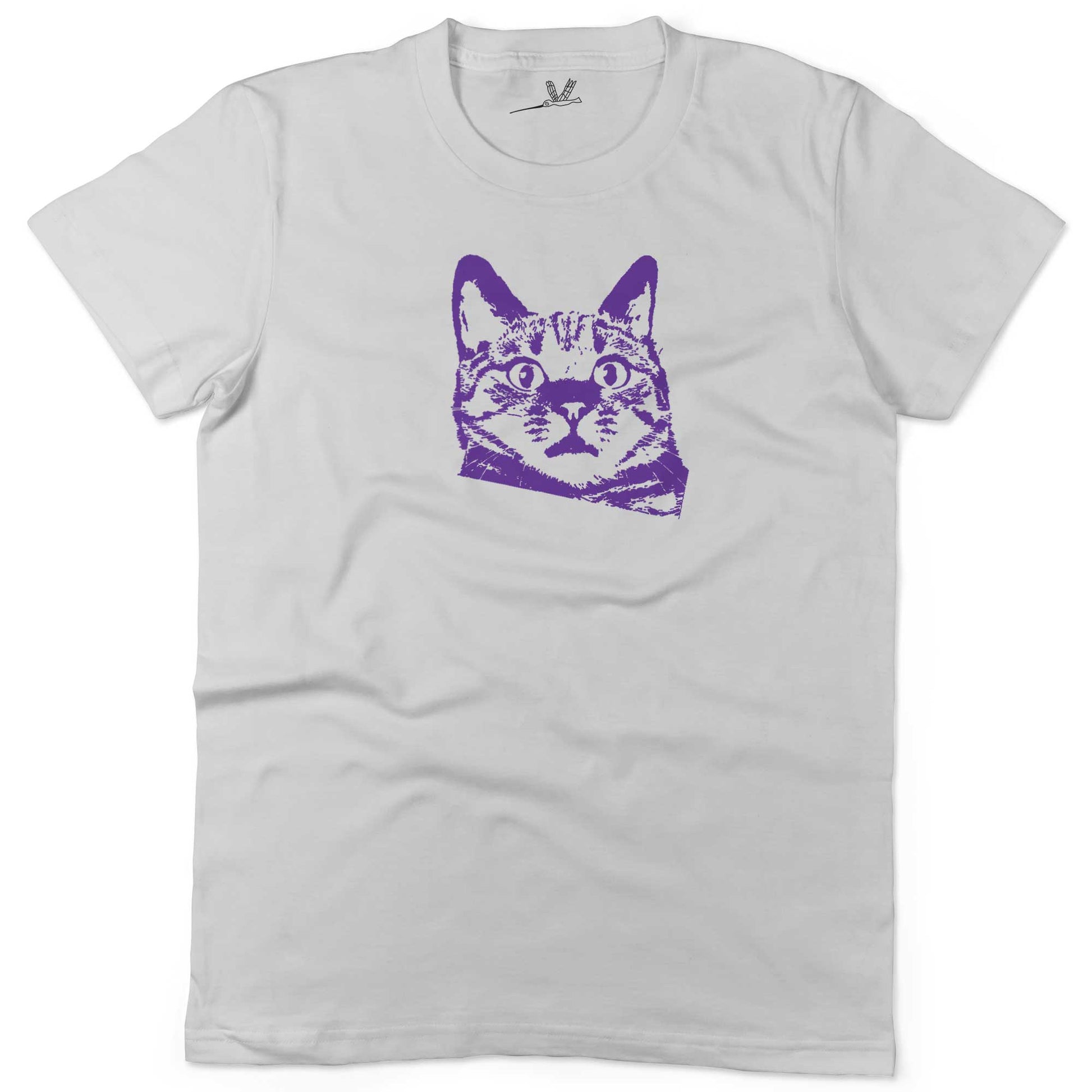 Funny Cat Unisex Or Women's Cotton T-shirt-White-Woman