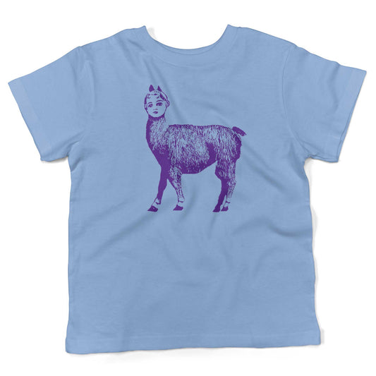 Dolly Llama Toddler Shirt-Organic Baby Blue-2T