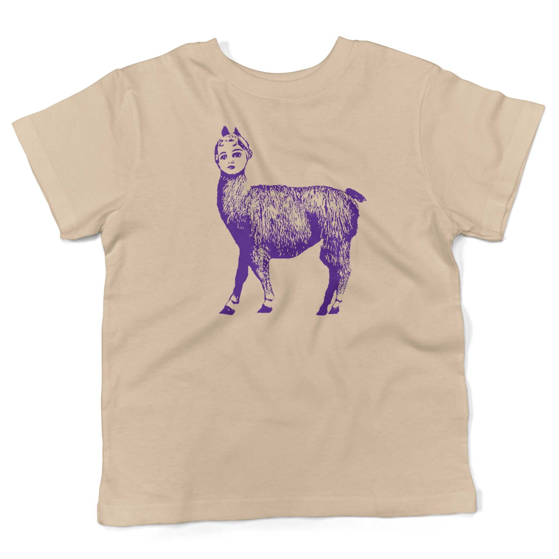Dolly Llama Toddler Shirt-Organic Natural-2T