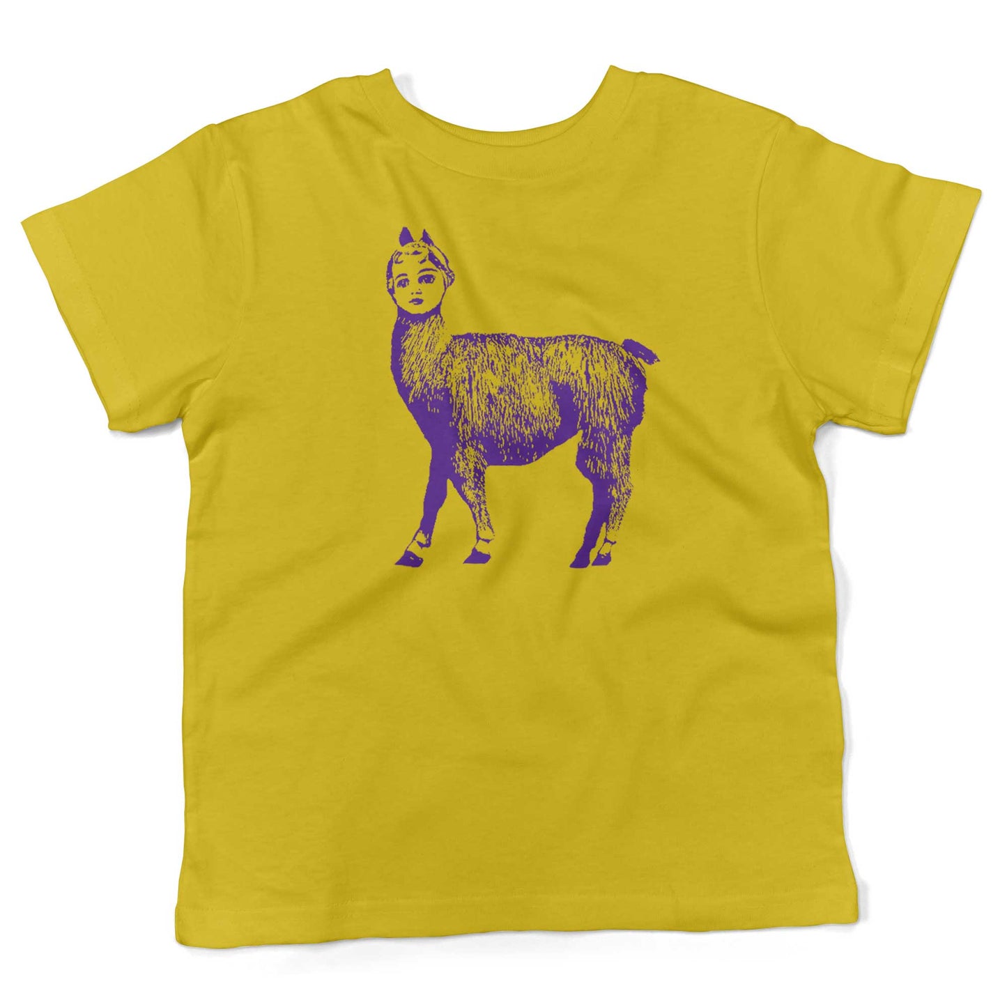 Dolly Llama Toddler Shirt-Sunshine Yellow-2T