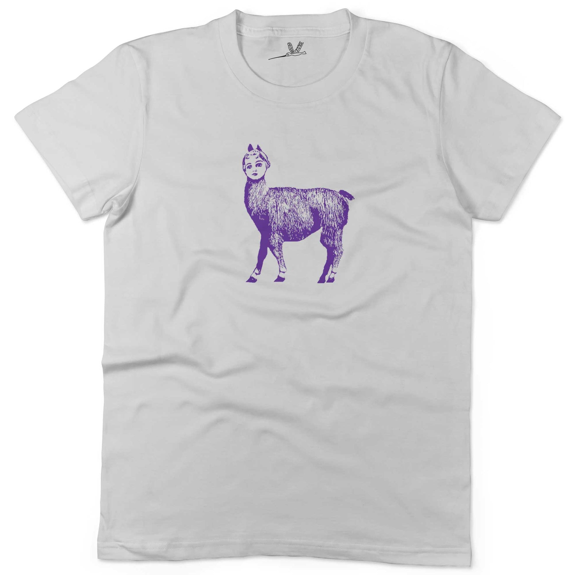 Dolly Llama Unisex Or Women's Cotton T-shirt-White-Woman