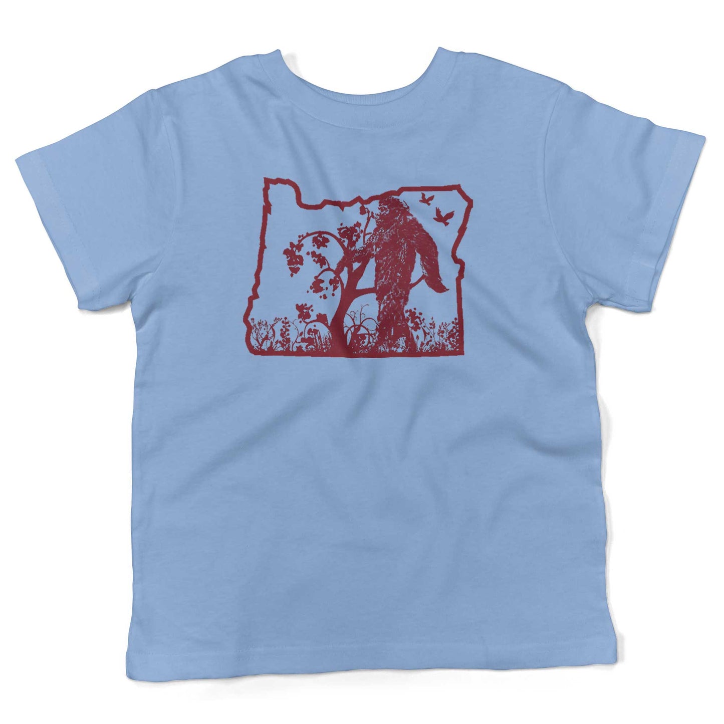 The Oregonian Bigfoot Sasquatch Toddler Shirt-Organic Baby Blue-2T