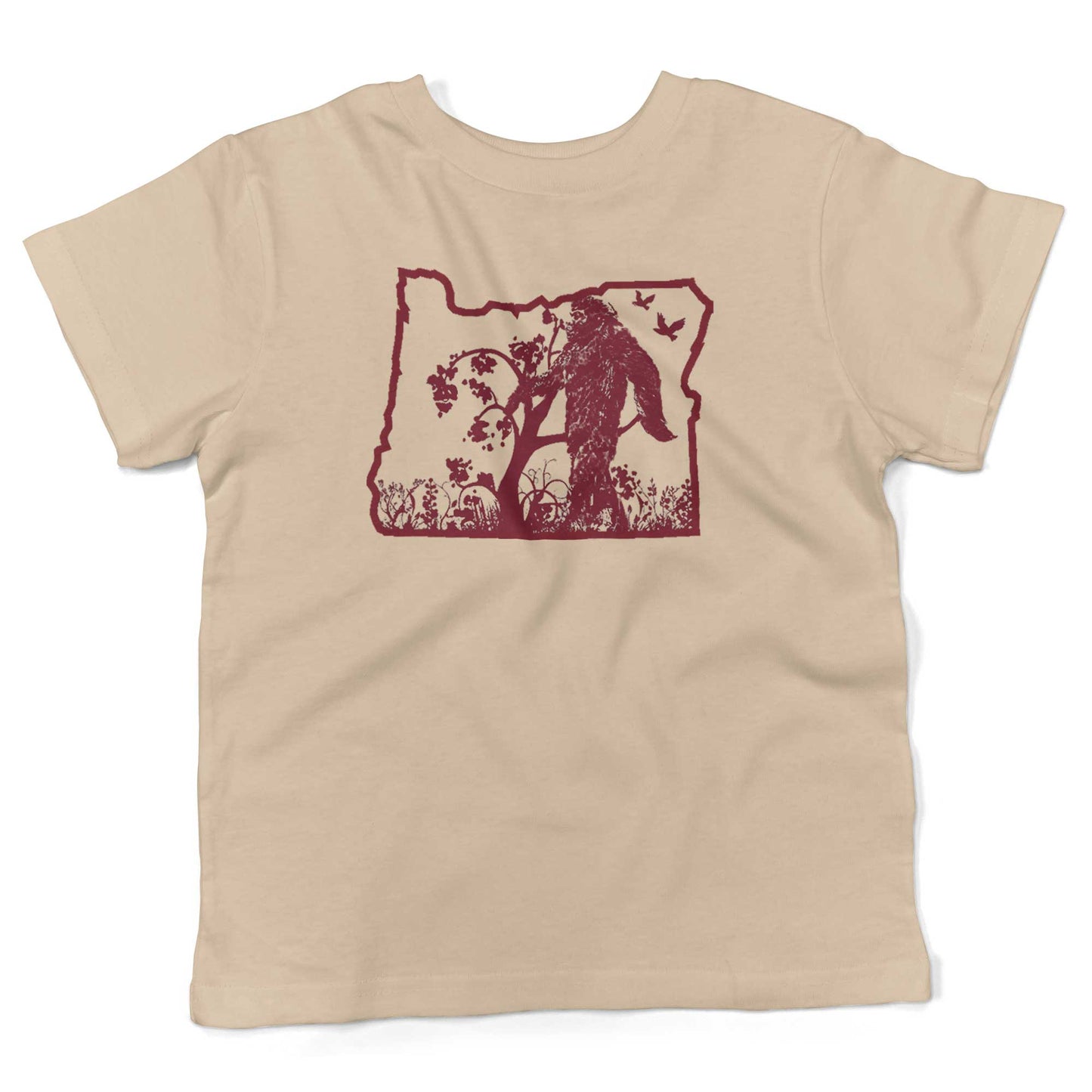 The Oregonian Bigfoot Sasquatch Toddler Shirt-Organic Natural-2T
