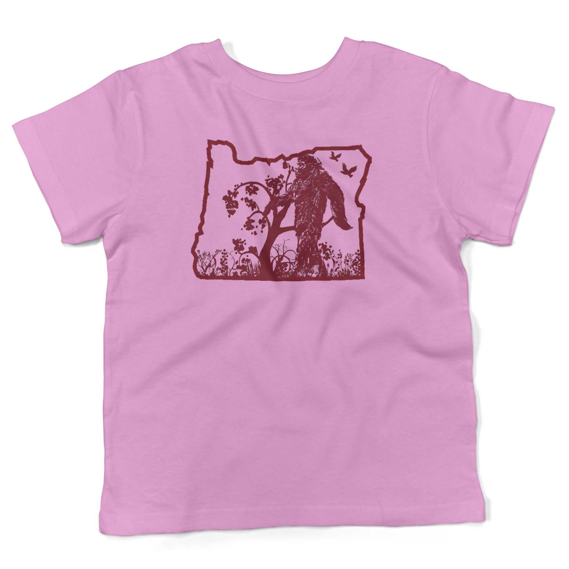 The Oregonian Bigfoot Sasquatch Toddler Shirt-Organic Pink-2T