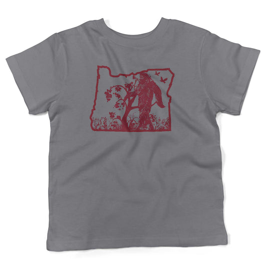 The Oregonian Bigfoot Sasquatch Toddler Shirt-Slate-2T