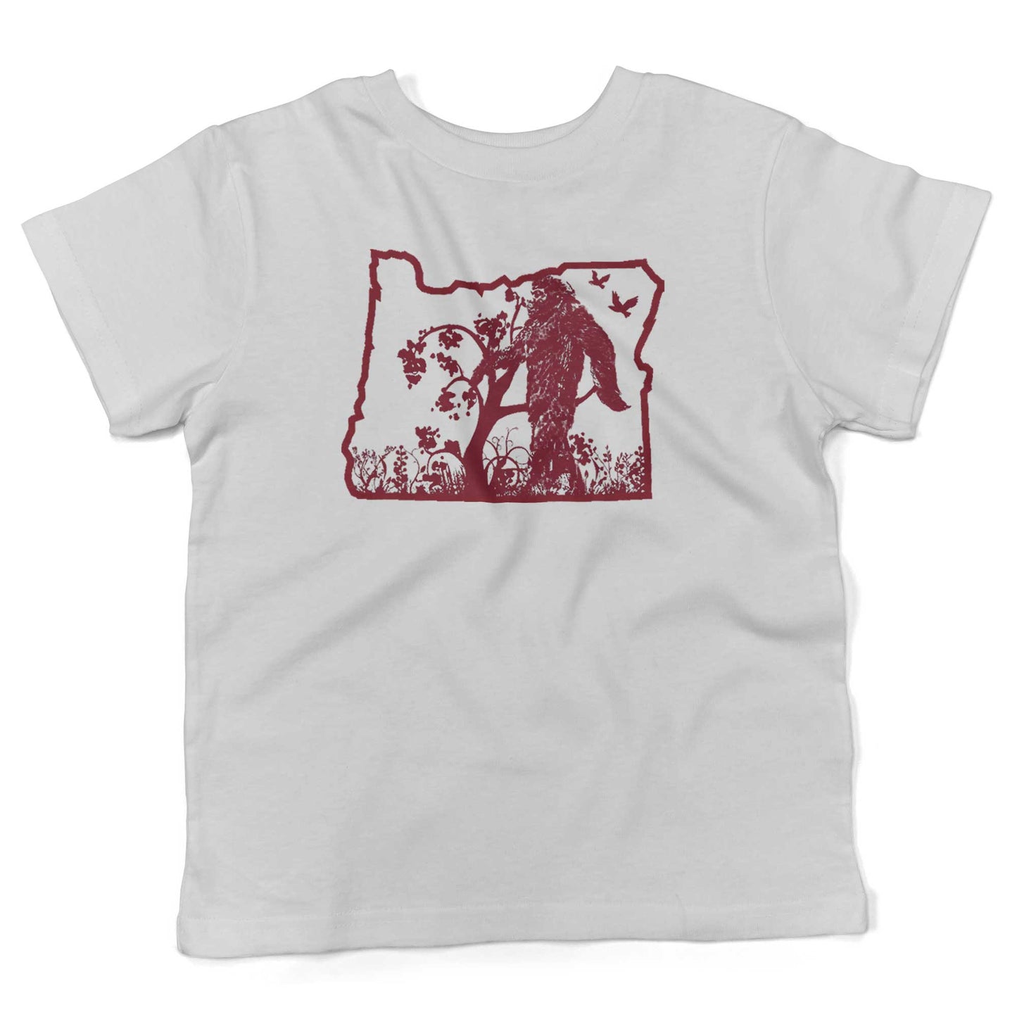 The Oregonian Bigfoot Sasquatch Toddler Shirt-White-2T