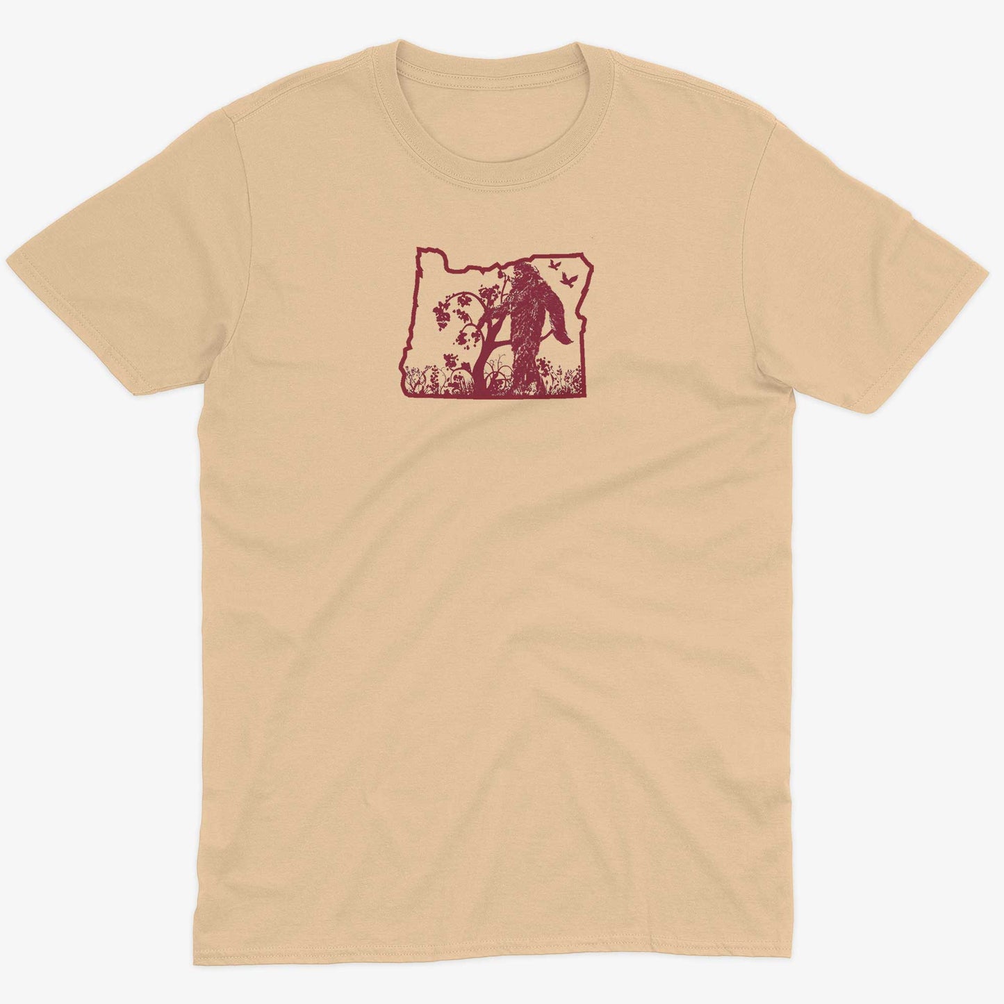 The Oregonian Bigfoot Sasquatch Unisex Or Women's Cotton T-shirt-Organic Natural-Unisex