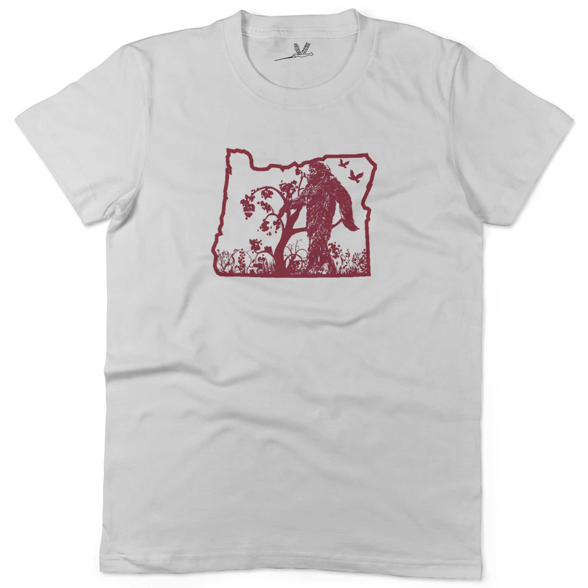 The Oregonian Bigfoot Sasquatch Unisex Or Women's Cotton T-shirt-White-Woman