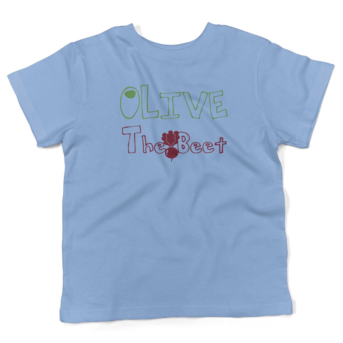 Olive The Beet Toddler Shirt-Organic Baby Blue-2T