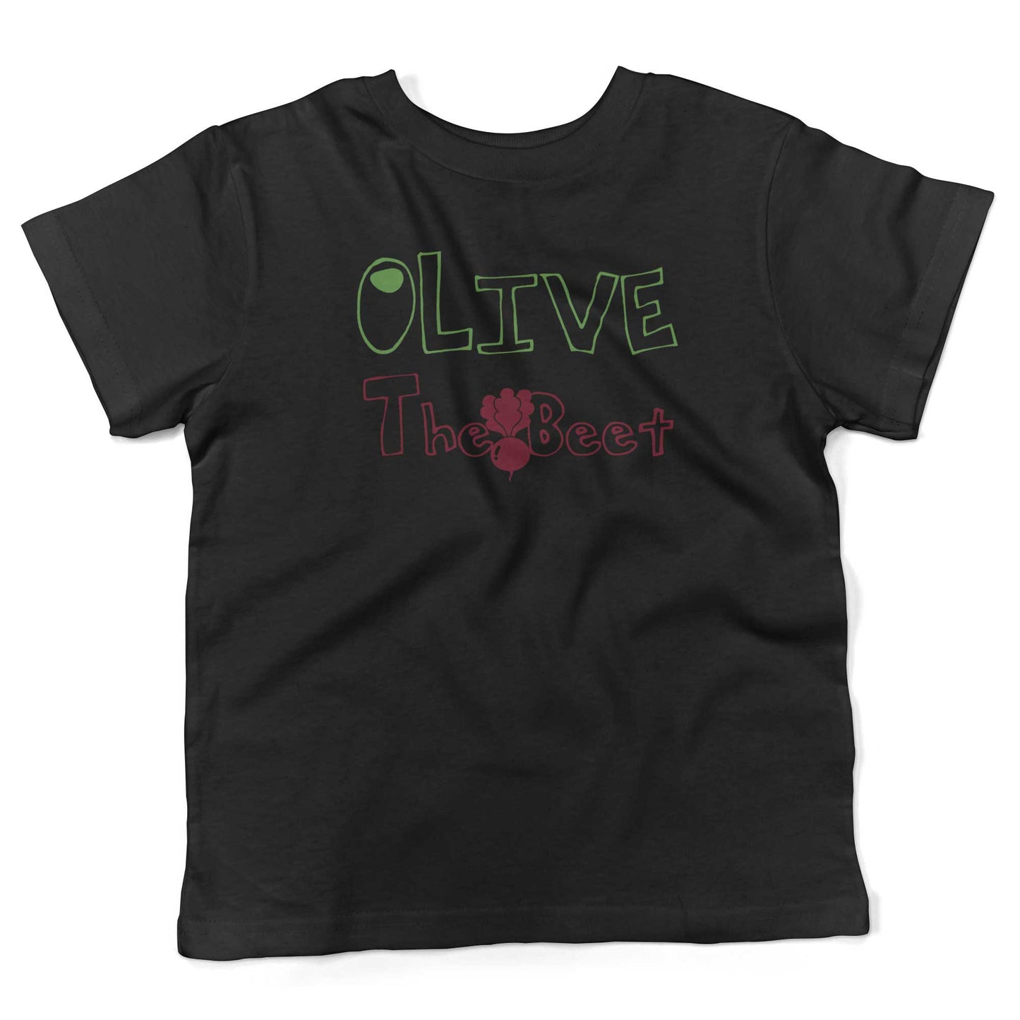 Olive The Beet Toddler Shirt-Organic Black-2T