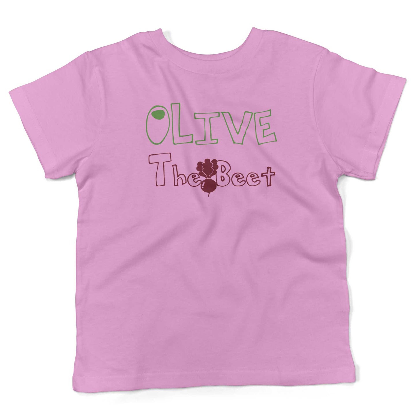 Olive The Beet Toddler Shirt-Organic Pink-2T