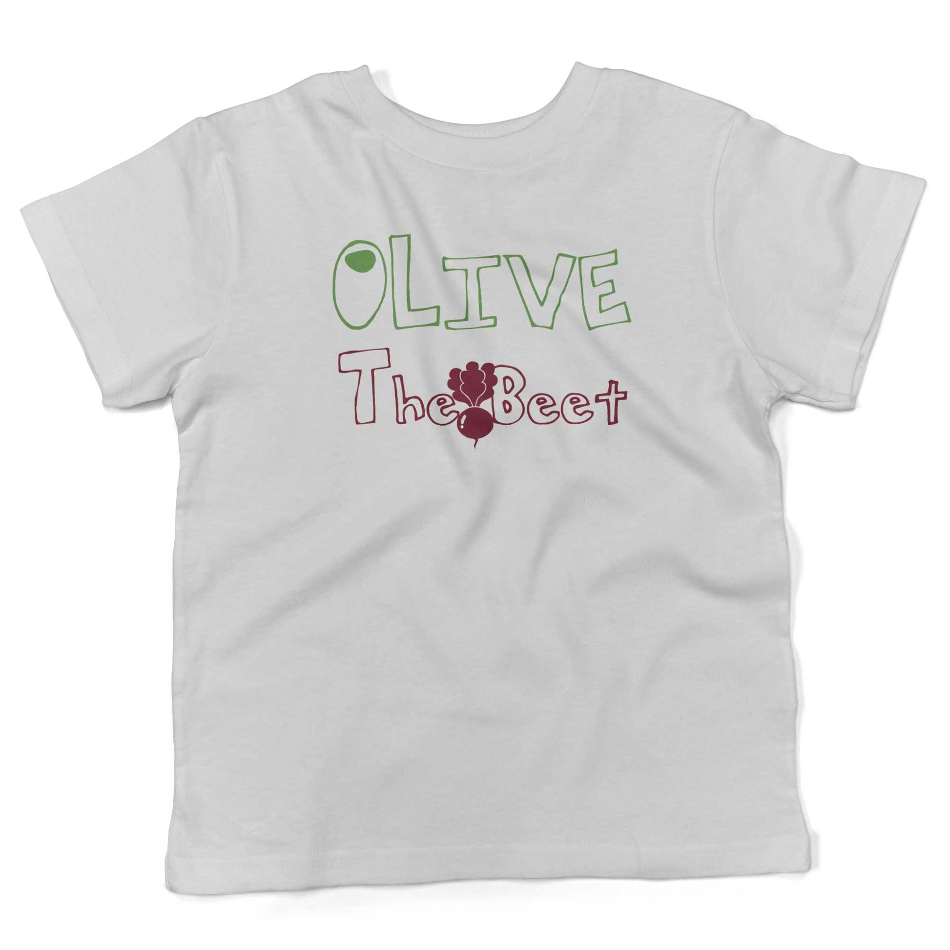 Olive The Beet Toddler Shirt-White-2T
