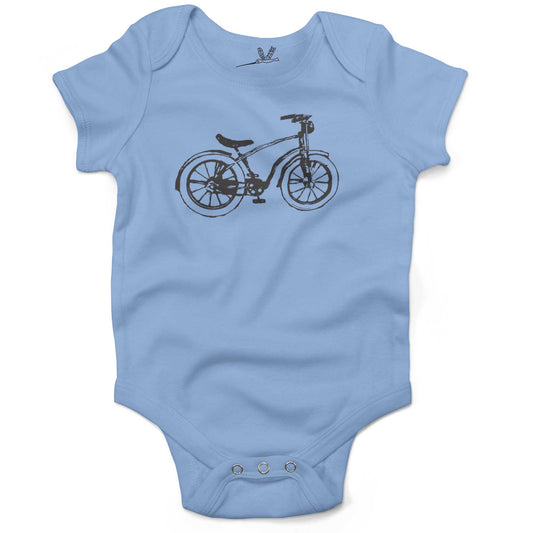 Vintage Bike Infant Bodysuit or Raglan Baby Tee-Organic Baby Blue-3-6 months