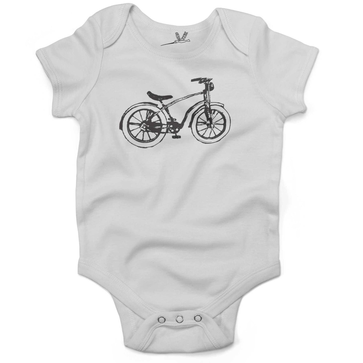 Vintage Bike Infant Bodysuit or Raglan Baby Tee-White-3-6 months