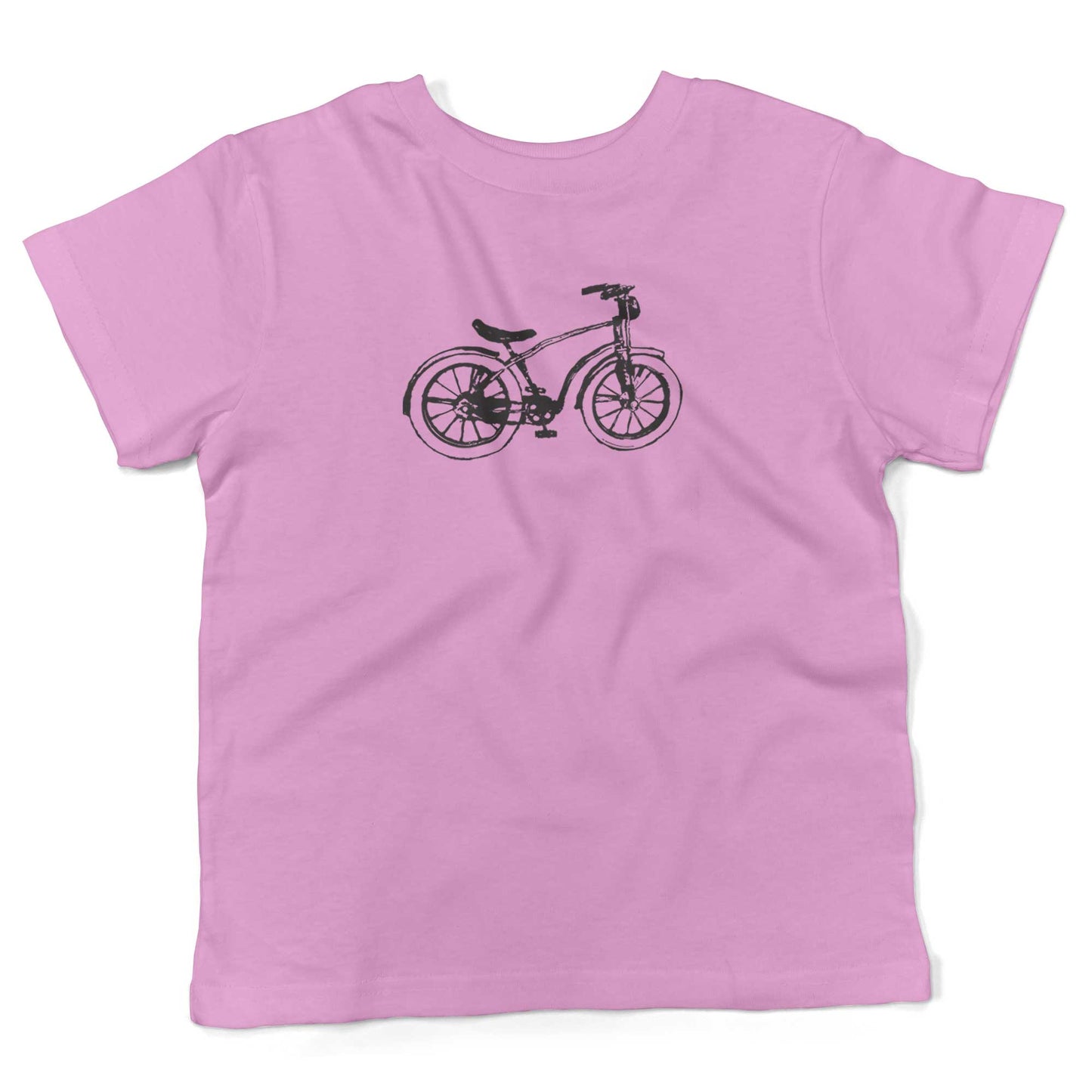 Vintage Bike Toddler Shirt-Organic Pink-2T