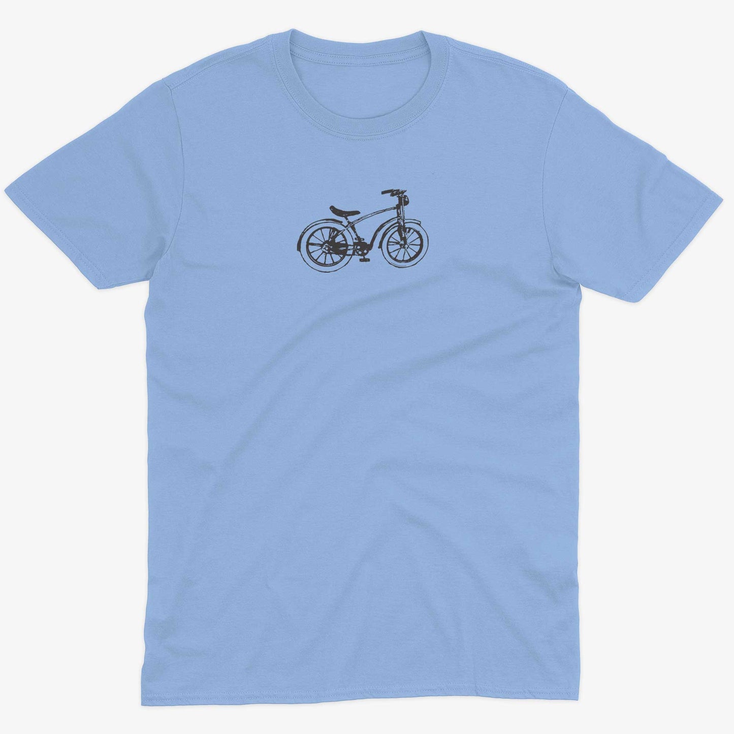 Vintage Bike Unisex Or Women's Cotton T-shirt-Baby Blue-Unisex