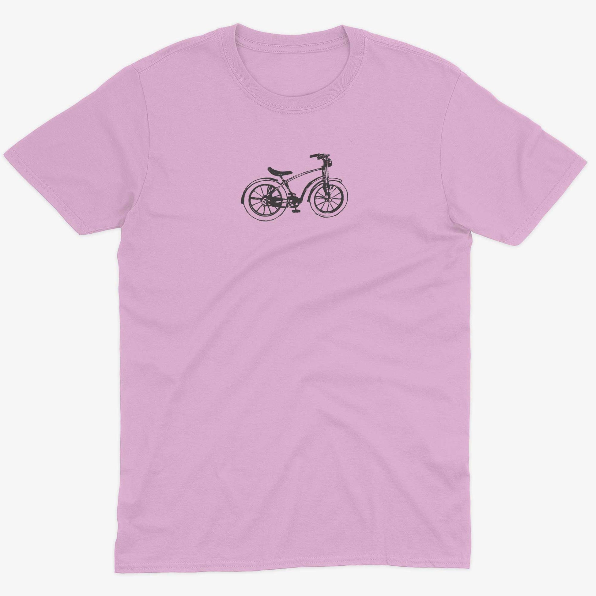 Vintage Bike Unisex Or Women's Cotton T-shirt-Pink-Unisex