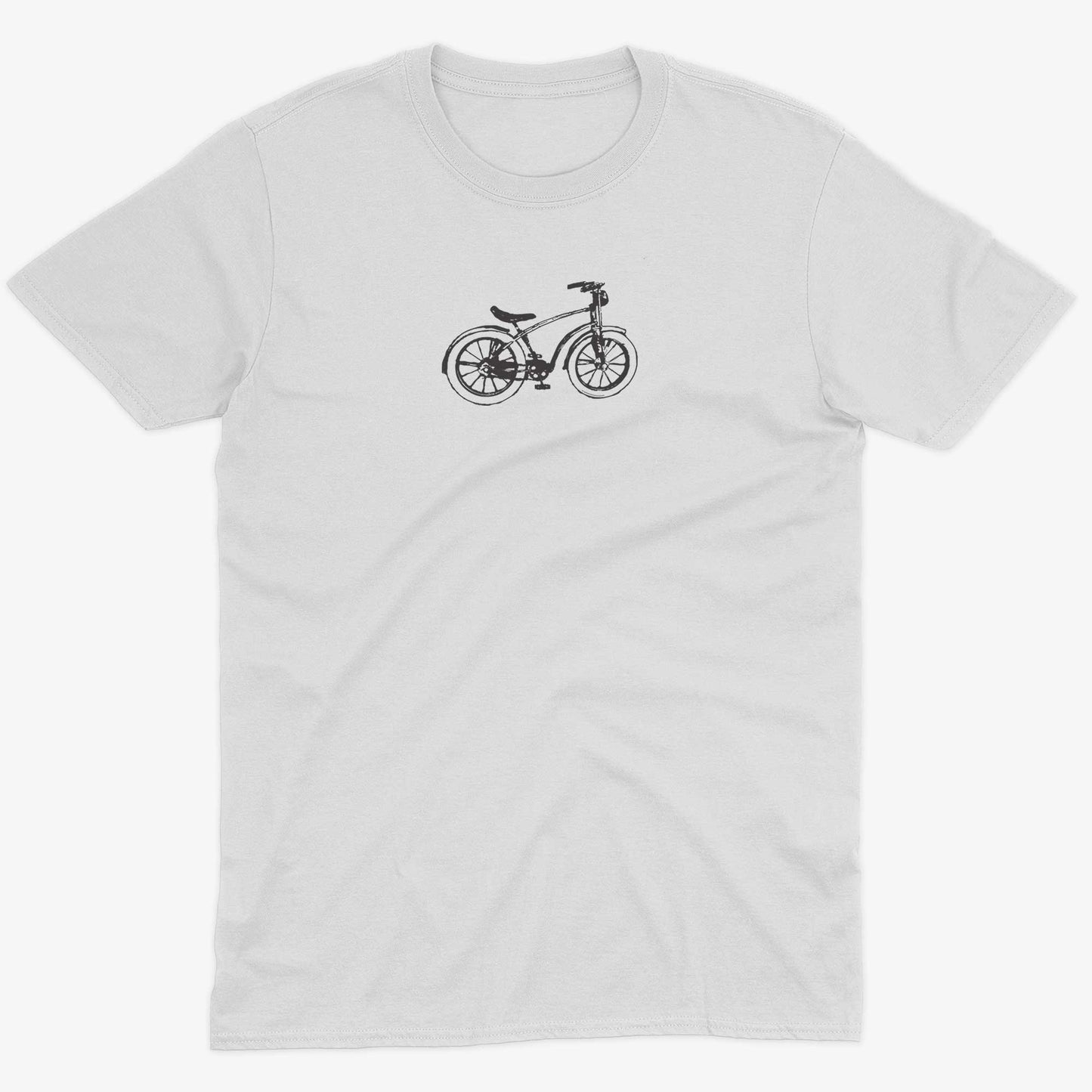 Vintage Bike Unisex Or Women's Cotton T-shirt-White-Unisex
