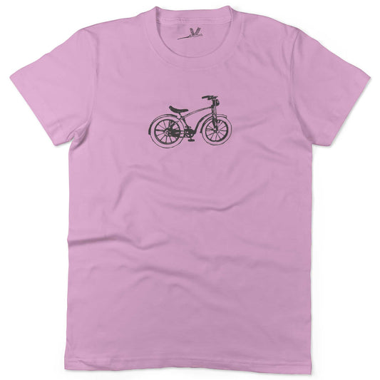 Vintage Bike Unisex Or Women's Cotton T-shirt-Pink-Woman