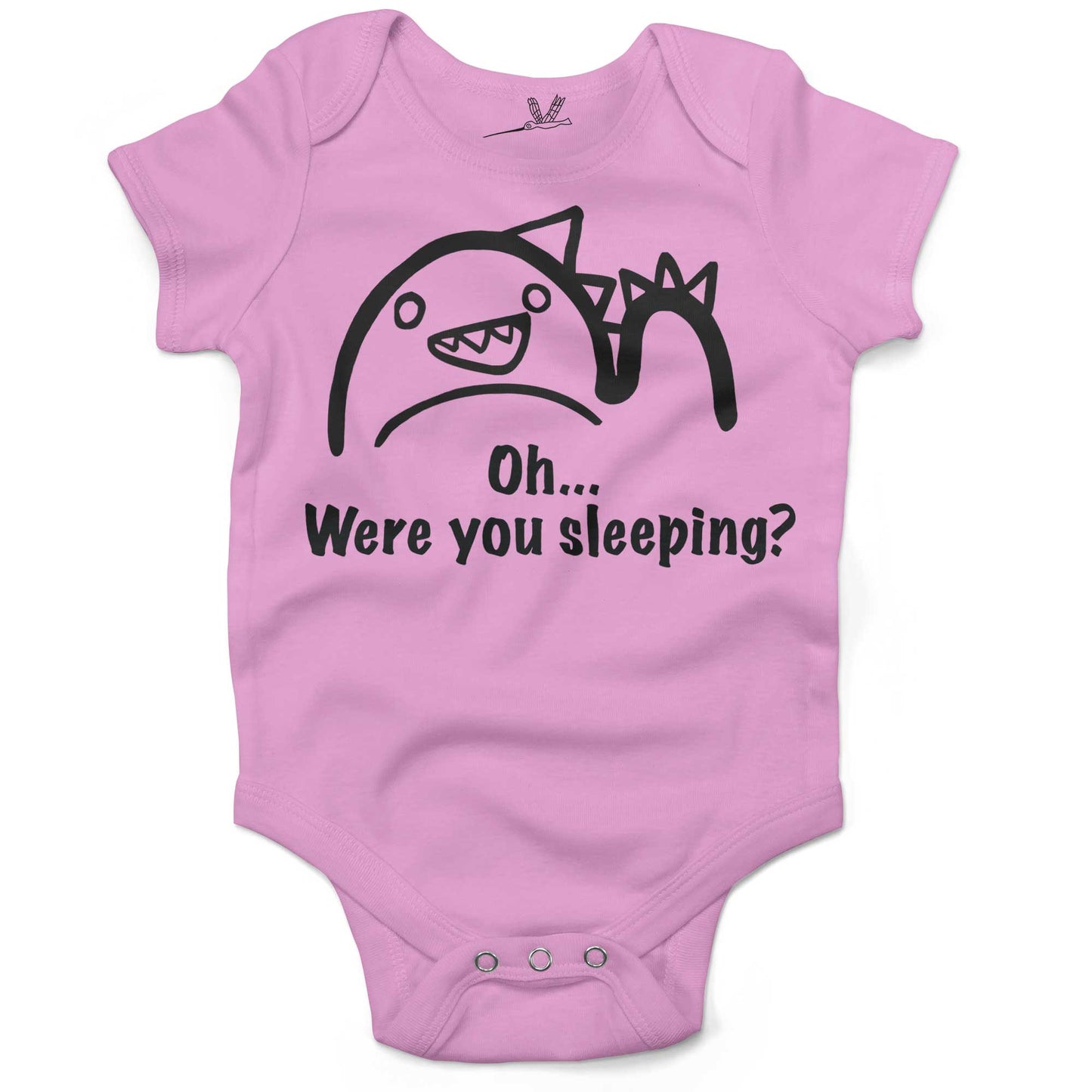 Oh...Were you sleeping? Infant Bodysuit or Raglan Baby Tee-Organic Pink-3-6 months