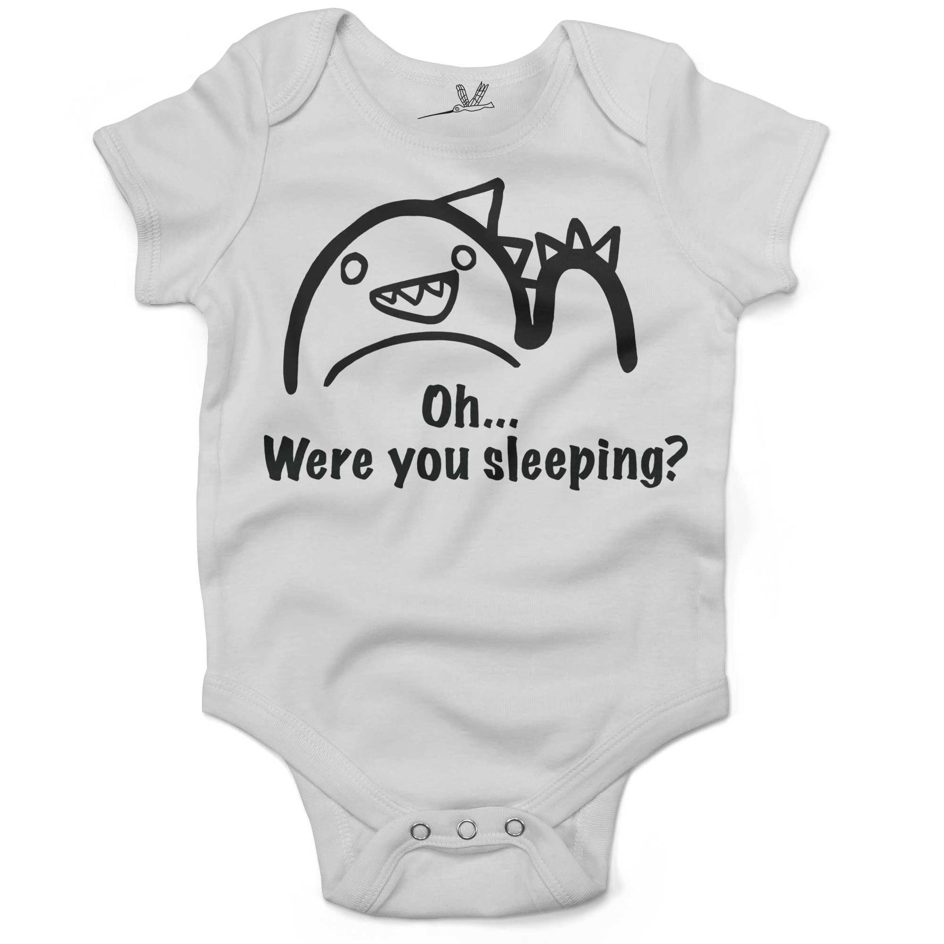 Oh...Were you sleeping? Infant Bodysuit or Raglan Baby Tee-White-3-6 months