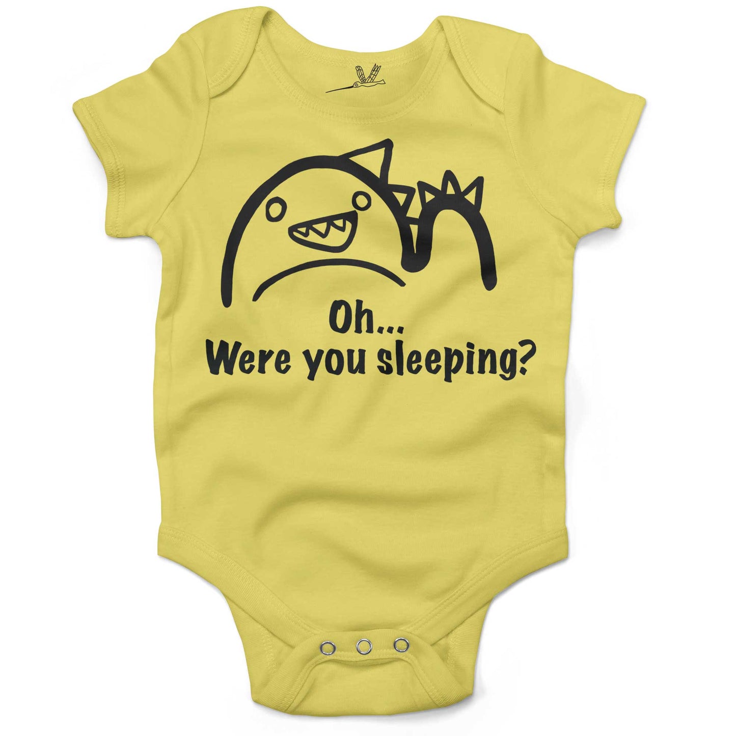 Oh...Were you sleeping? Infant Bodysuit or Raglan Baby Tee-Yellow-3-6 months