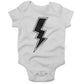 Giant Lightning Bolt Infant Bodysuit or Raglan Baby Tee-White-3-6 months