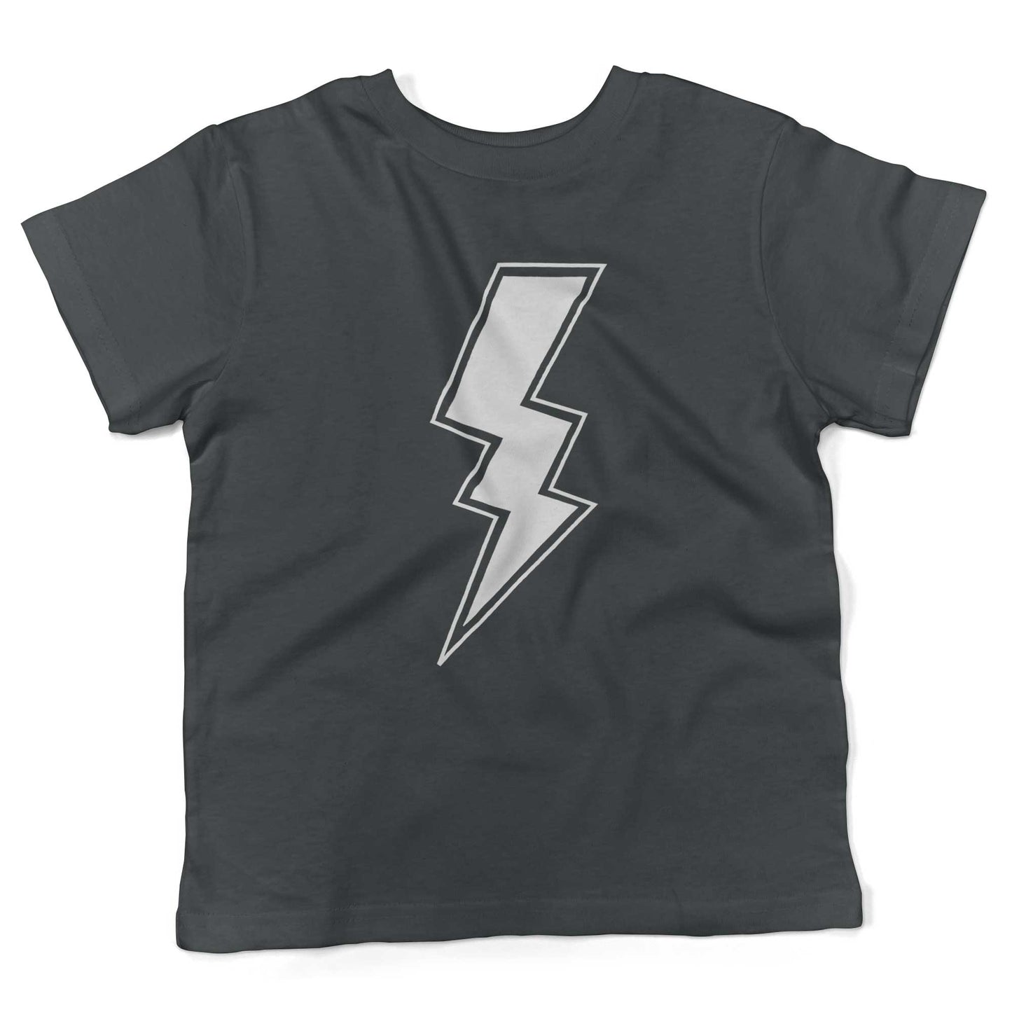 Giant Lightning Bolt Toddler Shirt-Asphalt-2T