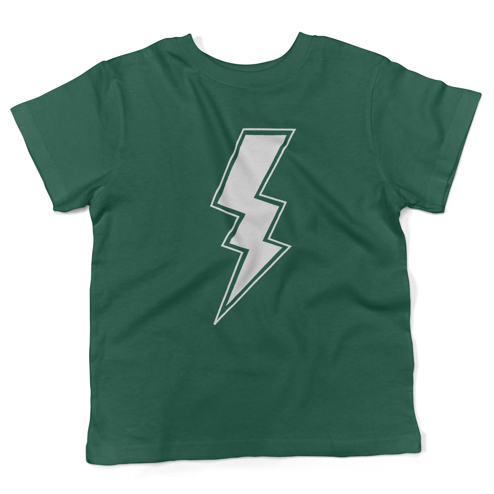 Giant Lightning Bolt Toddler Shirt-Kelly Green-2T