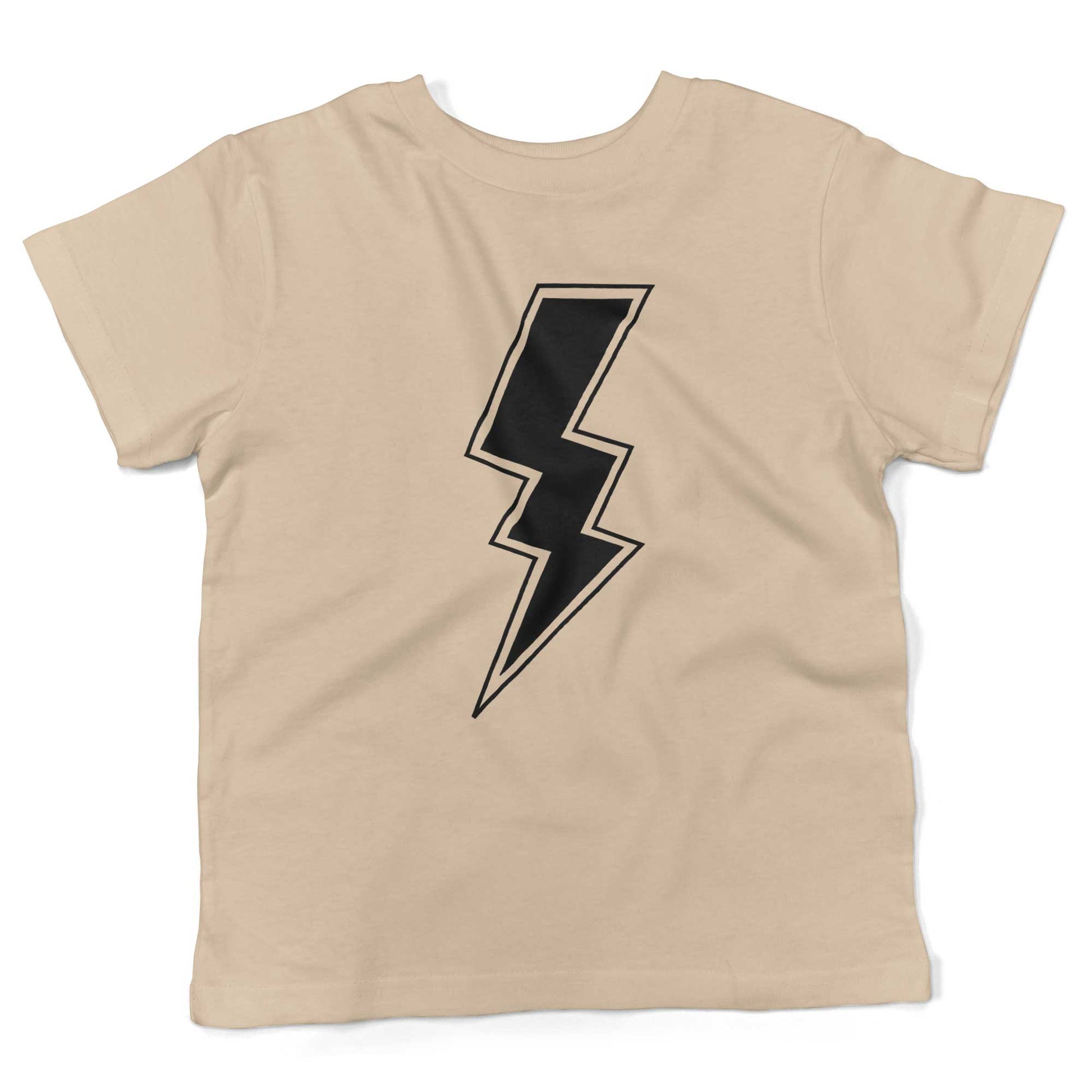 Giant Lightning Bolt Toddler Shirt-Organic Natural-2T
