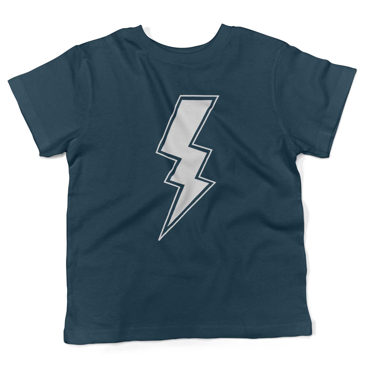 Giant Lightning Bolt Toddler Shirt-Organic Pacific Blue-2T
