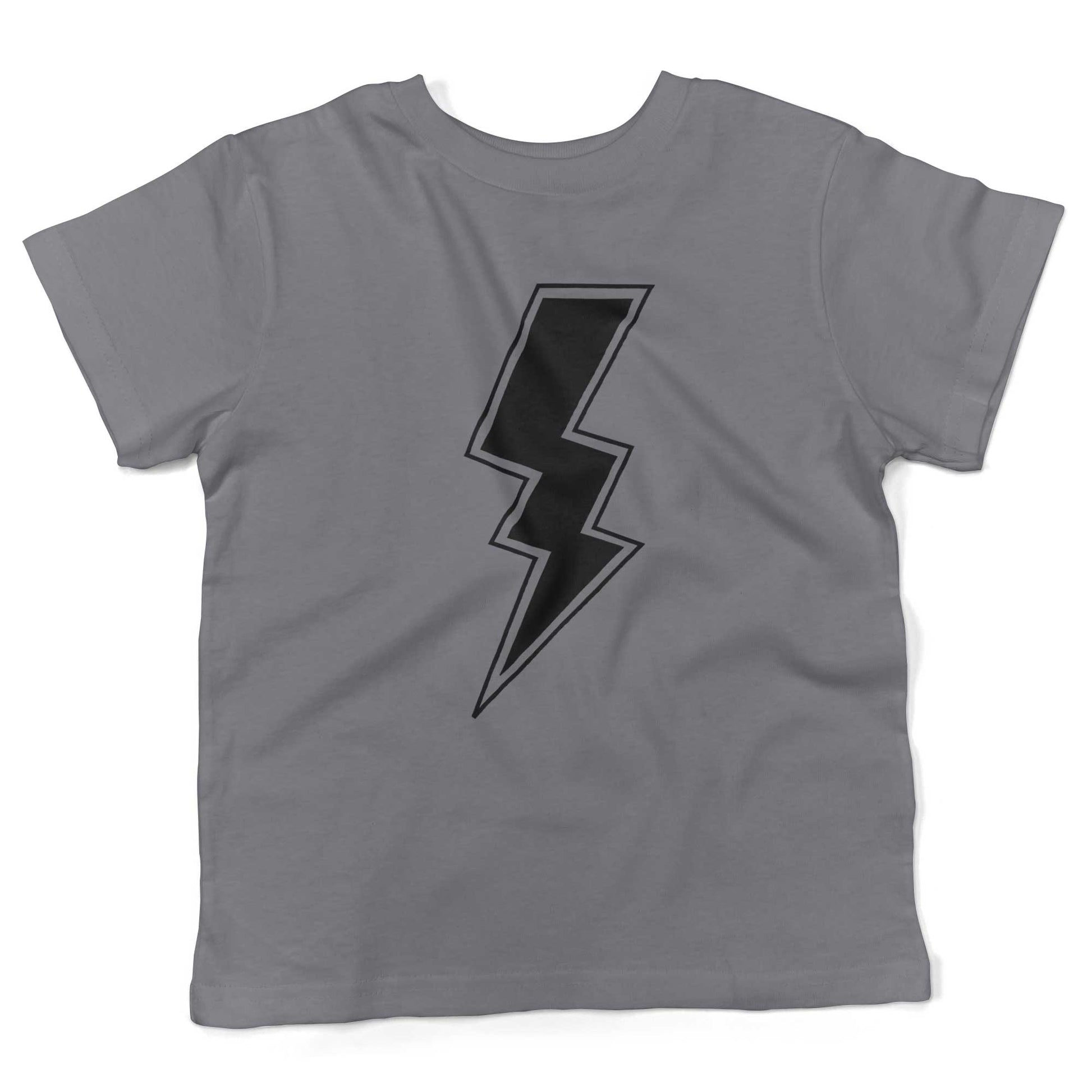 Giant Lightning Bolt Toddler Shirt-Slate-2T