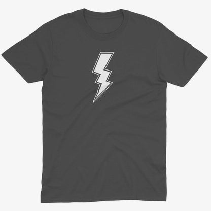 Giant Lightning Bolt Unisex Or Women's Cotton T-shirt-Asphalt-Unisex