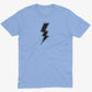 Giant Lightning Bolt Unisex Or Women's Cotton T-shirt-Baby Blue-Unisex