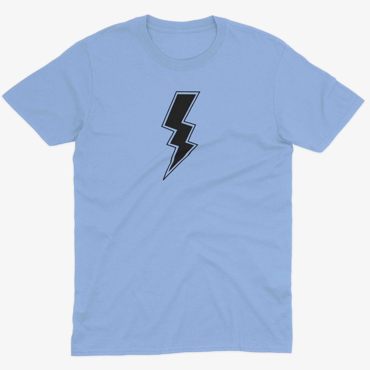 Giant Lightning Bolt Unisex Or Women's Cotton T-shirt-Baby Blue-Unisex