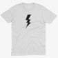 Giant Lightning Bolt Unisex Or Women's Cotton T-shirt-White-Unisex