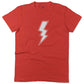 Giant Lightning Bolt Unisex Or Women's Cotton T-shirt-Red-Woman