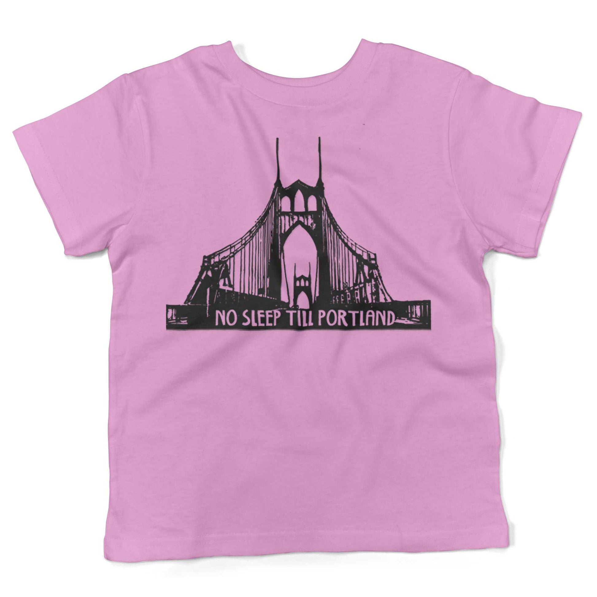 No Sleep Till Portland Toddler Shirt-Organic Pink-2T