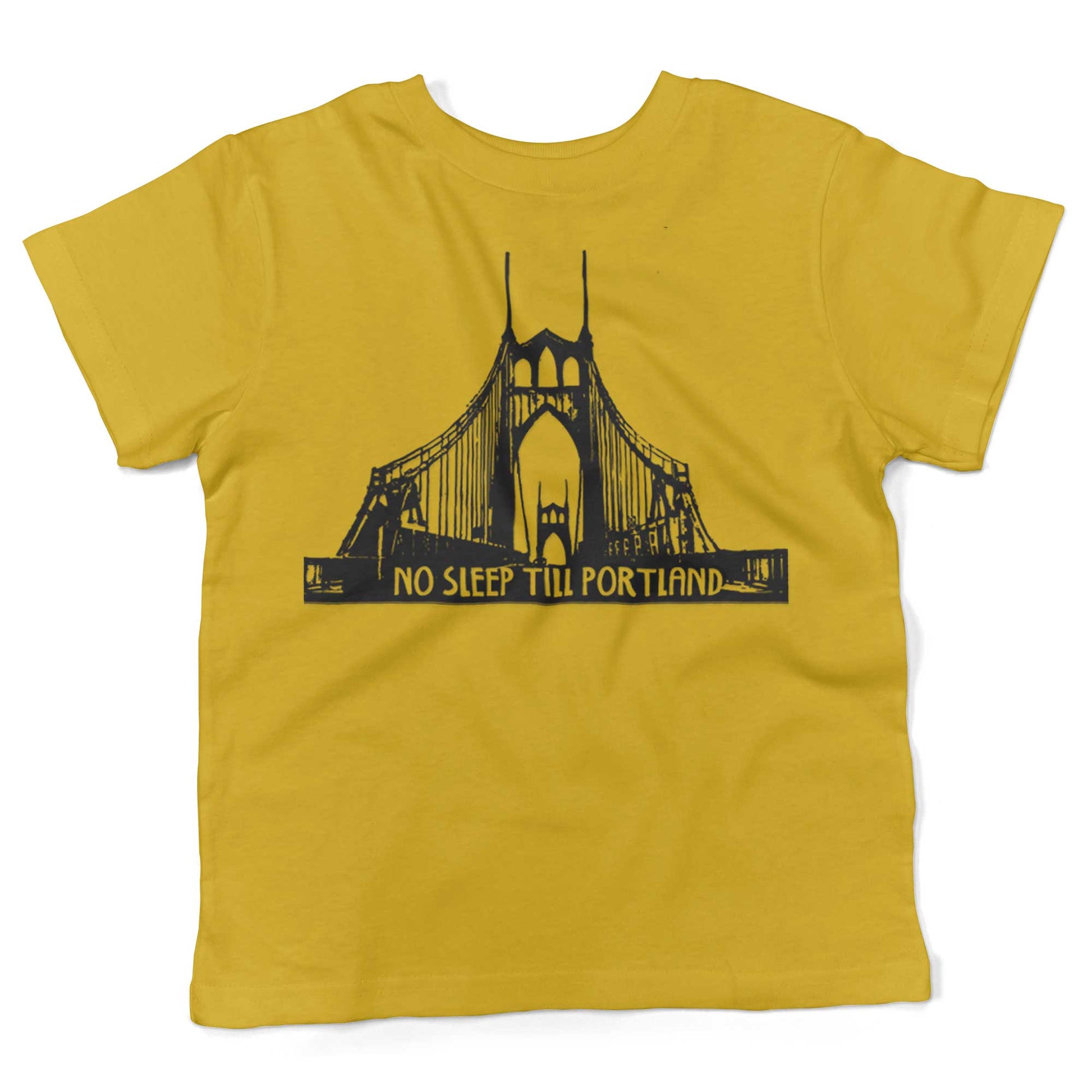 No Sleep Till Portland Toddler Shirt-Sunshine Yellow-2T