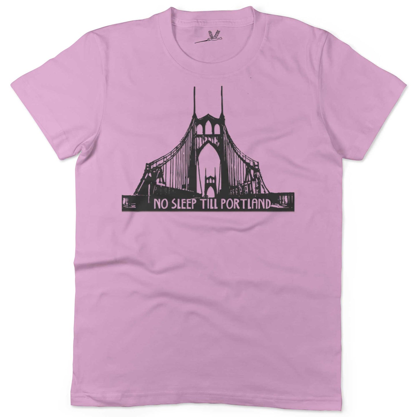 No Sleep Till Portland Unisex Or Women's Cotton T-shirt-Pink-Woman