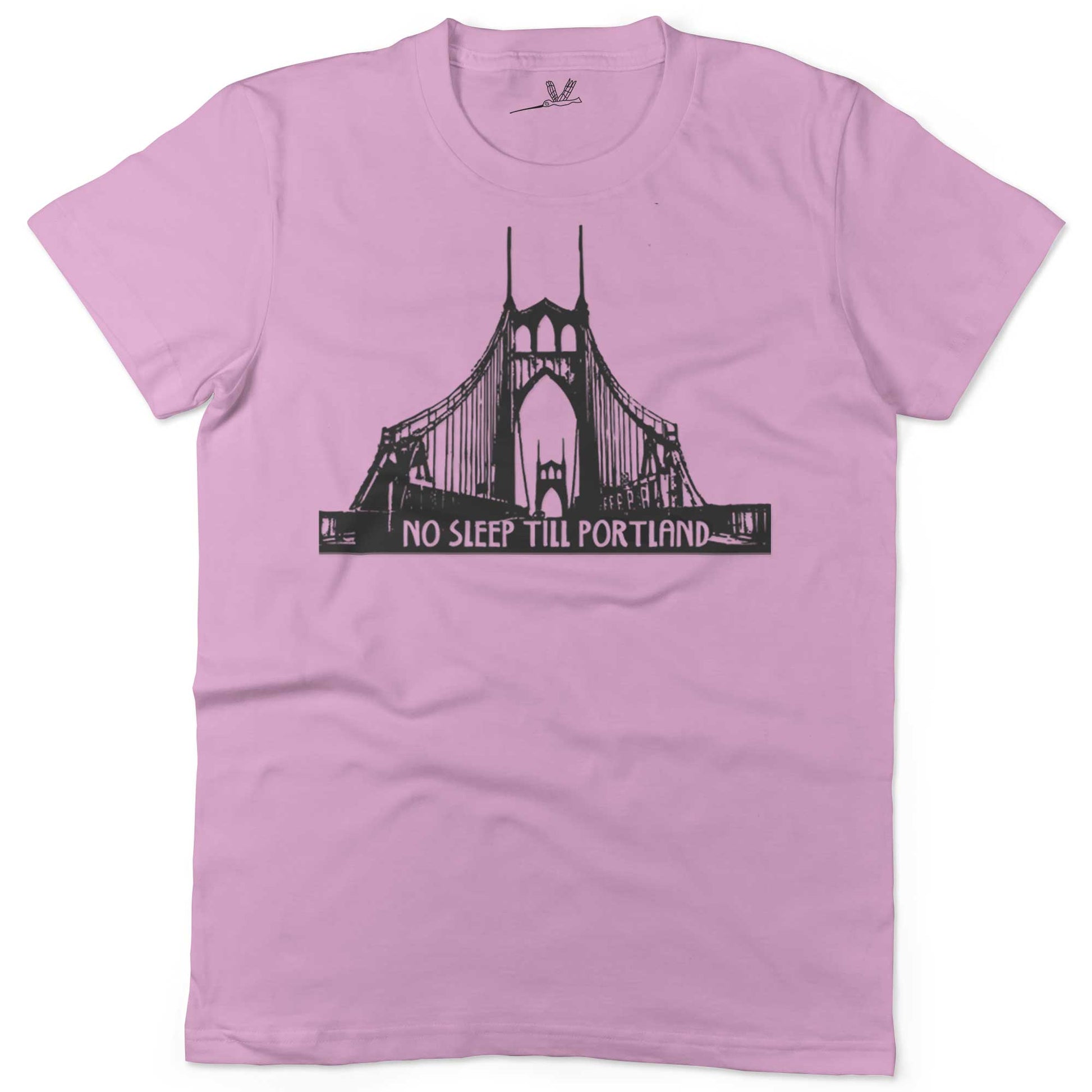 No Sleep Till Portland Unisex Or Women's Cotton T-shirt-Pink-Woman